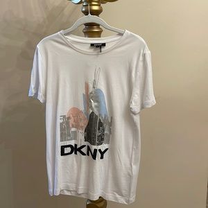 White short sleeve DKNY top